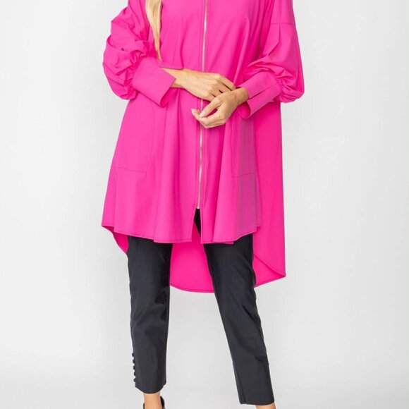 IC Collection Pink Bell Sleeve Zip Jacket | Style 5672J | NWOT | $275 Retail - Picture 9 of 9